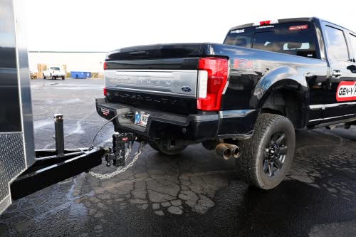 GEN-Y Hitch Solid Shank Adjustable Tow Hitch with Dual-Ball and Pintle Lock for 2.5" Receiver - 5" Drop - 16,000 LB Towing Capacity - 1,600 LB Tongue Weight - Black
