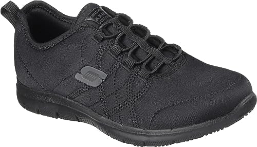 Skechers Women's Ghenter Srelt Work Shoe, Black, 8.5 M US