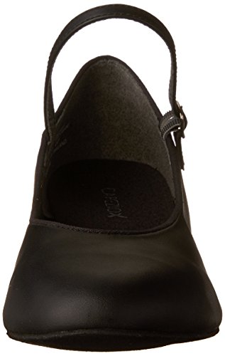 Capezio Women's Suede Sole Jr. Footlight Character Shoe, Black, 7 M US