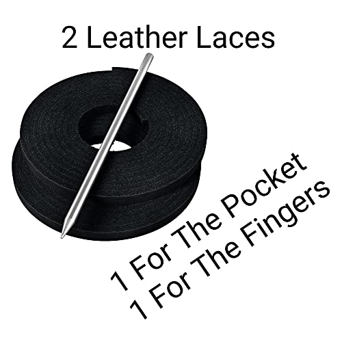 TOFL Pink Softball and Baseball Glove Lace Kit | Mitt Lace Glove Repair Lacing Kit | 2 Leather Laces with Lacing Needle for Catchers Glove| Pink