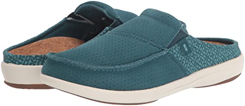 REVITALIGN Women's Siesta Suede Mule, Blue Coral, 12