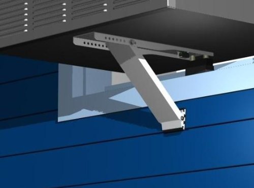 Alpine Hardware American Owned Universal Window Air Conditioner & Heat Pump Bracket One Arm Heavy-Duty Window AC Support-Supports Air Conditioner Up to 160 lbs.-for 12000 BTU AC to 20000 BTU AC Units