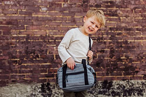 PICNIC TIME Midday Quilted Washable Insulated Lunch Bag, Soft-sided Lunch Box, Lunch Cooler Bag, (Navy Blue)