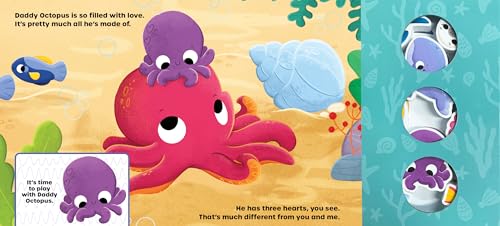 Little Hippo Books Ocean Hugs and Kisses | Interactive Toddler Books with Wooden Toys for Kids | Ocean Board Books & Kids Books | Ocean Animals Baby Book and Baby Toy