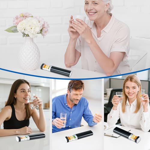 Betife Weekly Pill Organizer 7 Day, Daily Pill Box, Travel Pill Case, Cute Pill Holder, Drawer-Shaped Medicine Box to Hold Vitamins, Medicines, Supplements, Pills Organizer(Black)