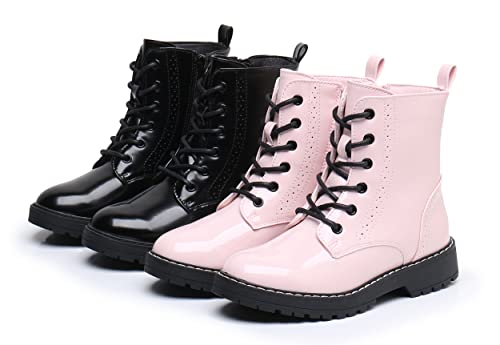 Apakowa Girls Combat Boots Side Zipper Ankle Booties (Little Kid/Big Kid)