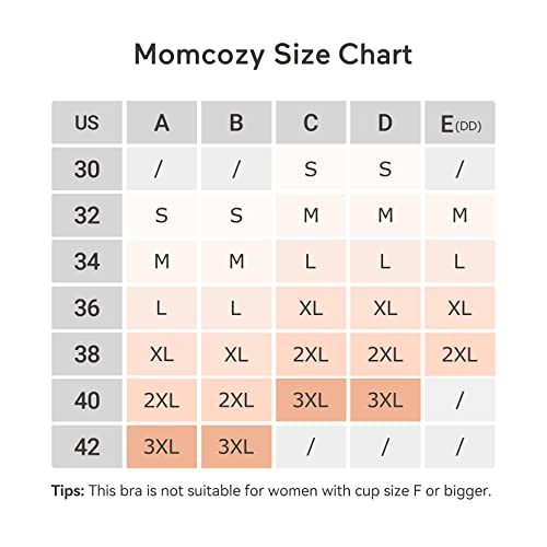 Momcozy Nursing Bras for Breastfeeding, Seamless Pregnancy Maternity Bra Wireless Classic Jelly Strip Support Nursing Bra