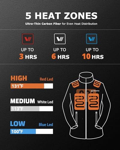 Venustas Women’s 3-in-1 Heated Jacket with Battery, Waterproof Jacket with Hood for Skiing