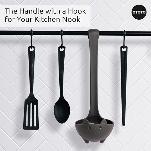 NEW!! Katie Cat Soup Ladle by OTOTO - Halloween Gifts Black Cat, Gothic Gifts, Gifts for Cat Lovers - Spooky Cat Gift, Cute Kitchen Accessories, Funny Kitchen Gadgets, Fun Gifts (Katie Cat, Black)