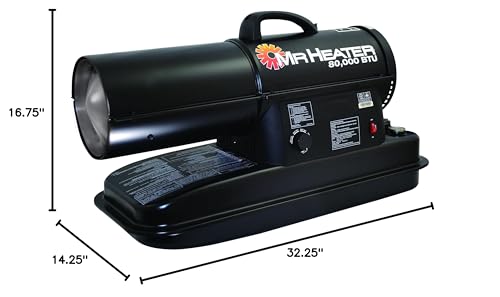Mr. Heater 80,000 BTU Forced Air Kerosene Heater Black