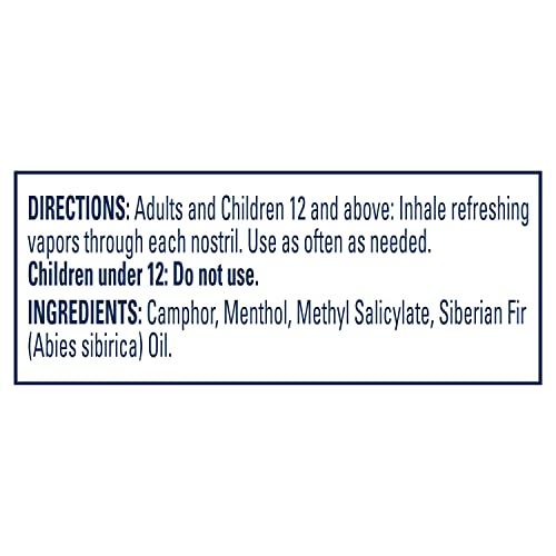 Vicks VapoInhaler, On-The-Go Portable Nasal Inhaler, Non-Medicated, with Refreshing Vapors, Menthol Scent, 2 Scented Sticks (Pack of 2)