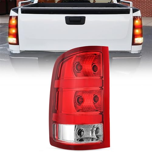 Nilight Taillight Assembly Compatible with 2007 2008 2009 2010 2011 2012 2013 GMC Sierra 1500 2500HD 3500HD Rear Lamp Replacement OE Style Driver Side