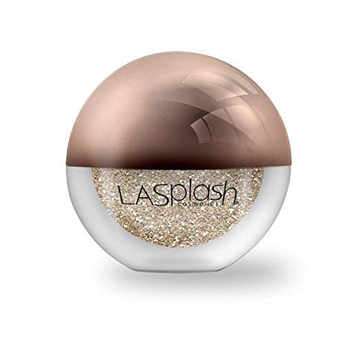 LA Splash Cosmetics Metallic Champagne Loose Glitter Eyeshadow Powder for Lips/Hair/Nail/Body - Crystallized Glitter (Gold Rush)