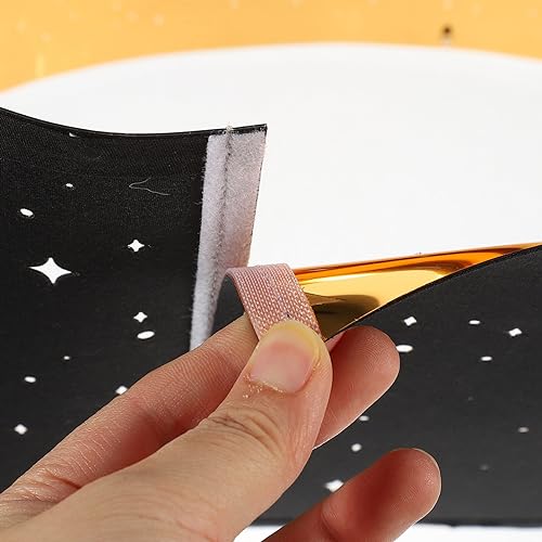 BESTOYARD Star Lamp Shade 13 x 10 Inch Drum Lampshade Shades Black Etching Process Funky Lamp Shades for Table Lamps Light Shade Pendant Light Holder Replacement