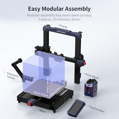 Anycubic Kobra 2 Max 3D Printer, 500mm/s High Speed with 7000rpm Fast Cooling Fans, Fully Auto Leveling Dual-Gear Direct Extruder Intelligent Control, Large Printing Size 420 * 420 * 500mm