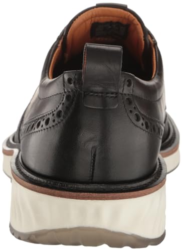 ECCO Men's ST. 1 Hybrid Brogue Oxford, Black/White, 5-5.5