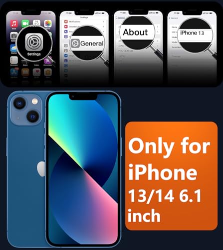 FNTCASE for iPhone 13 Phone Case: iPhone 14 Case Magnetic Translucent Matte Back Cover Metal Button Military Grade Protection Shockproof Shell Full Body Protective Slim Cell Phone Case - 6.1 inch