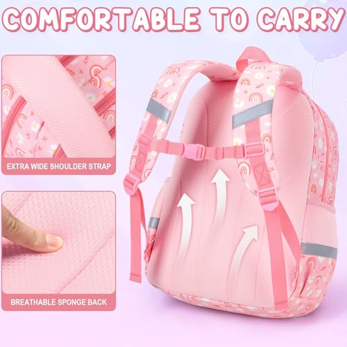 Fimibuke Kids Backpack for School Boys - 3PCS Waterproof Toddler School Bag Cute Bookbag Set with Lunch Box & Pencil Case for Preschool Kindergarten Elementary Back to School Student Ages 3-12, Trucks