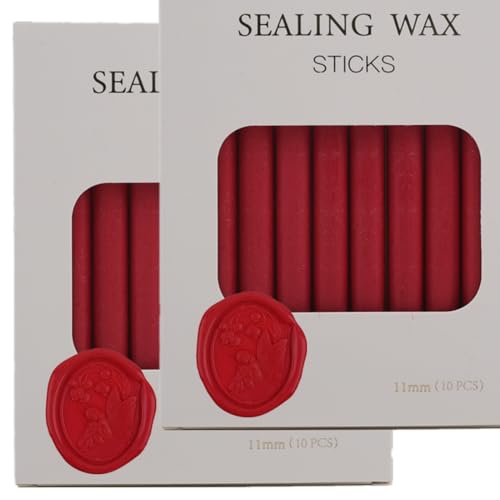 Grey Blue Sealing Wax Sticks, ONWINPOR 20 Pieces Glue Gun Gray Blue Wax Seal Sticks Wax Stamp, Easy Melting Wax Seal Sticks for 0.43'' Glue Gun Wax Sealing Sticks (20, Grey Blue)