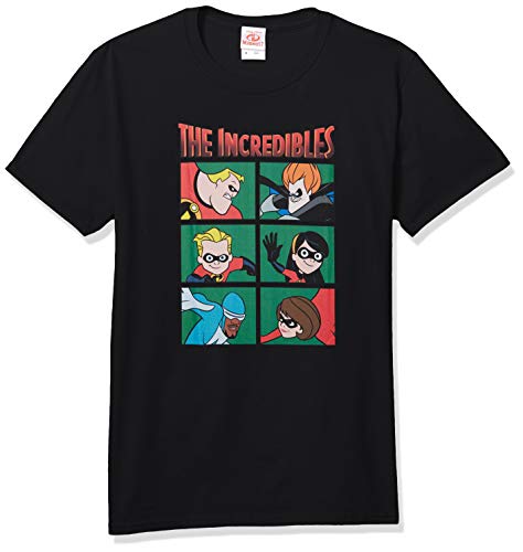 Disney Men's Incredibles Tees, Black/Incred Panels, Medium