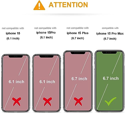 KIHUWEY for iPhone 15 Pro Max Case Wallet Compatible with MagSafe Wireless Charging, Credit Card Holder, RFID Flip Leather Magnetic Clasp Kickstand Heavy Duty Protective Cover 6.7 Inch (Black)