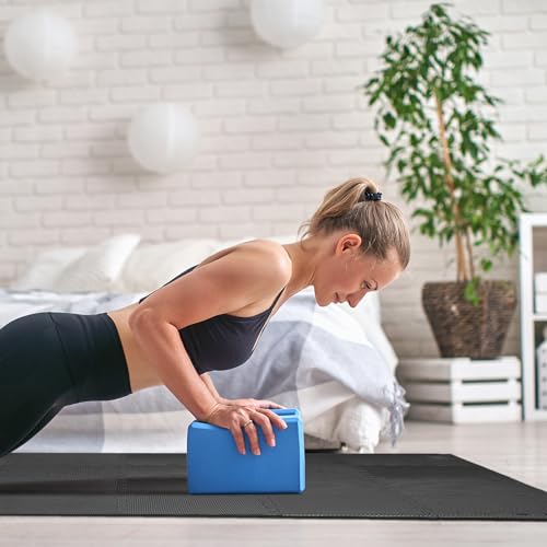 Nuanchu 60 Pcs Kids Foam Puzzle Floor Mat Bulk Solid Color Foam Play Mat with Borders Interlocking Multi Use Floor Rug for Baby Toddler Children Crawling Exercise Playroom 12 inch (Black)