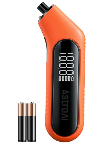 AstroAI Digital Tire Pressure Gauge 300PSI Large Screen with Backlight and Flashlight, ANSI 2A High Accuracy, Compatible with Schrader Valves, 4 Units, Presta Valve Adapter Included, AAA Batteries