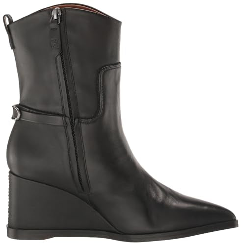 Franco Sarto Womens Etta Pointed Toe Wedge Booties Grey Leather 11 M