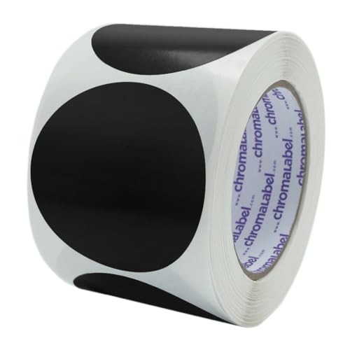 ChromaLabel 3 Inch Round Label Permanent Color Code Dot Stickers, 500 Labels per Roll, Metallic Gold