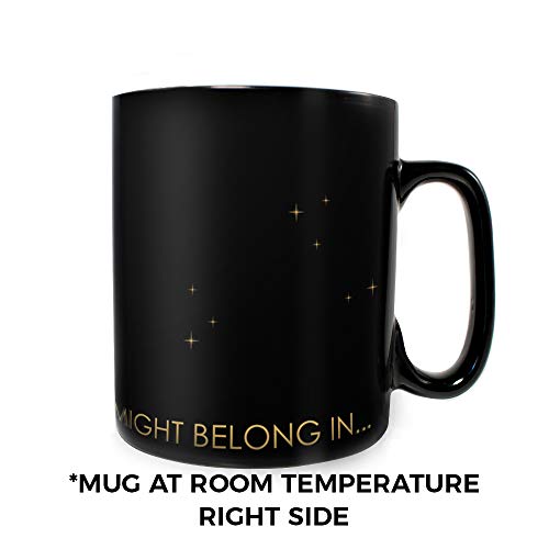 Morphing Mugs Harry Potter – Celestial Hogwarts Houses – Gryffindor – Sorting Hat – 16 oz Large Ceramic Heat Sensitive Clue Mug – Full image revealed when HOT liquid is added