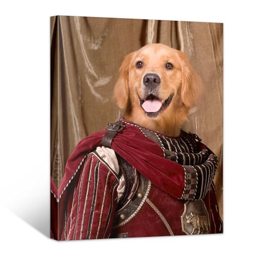 Custom Canvas Prints with Your Pet Photos,Custom Pet Portrait from Photo,Pet Wall Art Funny Pet Birthday Gift Personalized Unique Gift for Dad (Type 6, 6” X 8“)