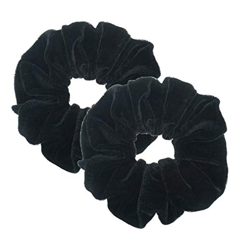 2 Pcs Gray Color Large Size Scrunchies for Women Hair Elastic Bands