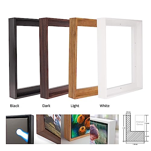 Floating Frames for Canvas Prints Floater Frame for Finished Canvas Floater Frames for Canvas Paintings Poster Frames Picture Frames Wall Art Artwork Floating Wall Art Decor 1/4 1" Deeps