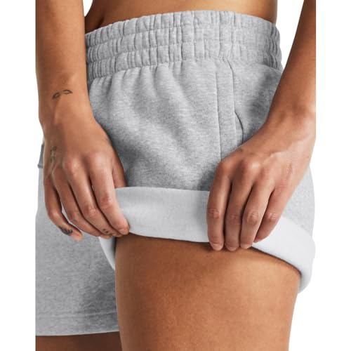 Under Armour Women's Rival Fleece Shorts, (001) Black / / White, X-Small