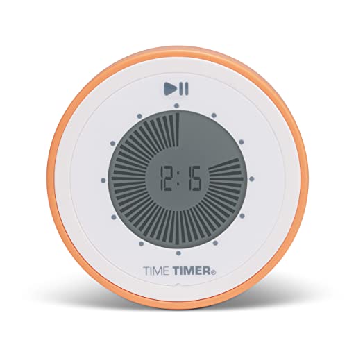 Time Timer Twist 90-Minute Digital Countdown Clock — for Kids Classroom Learning, Homeschool Study Tool, Teachers Desk Clock, Exercise and Kitchen Timer (Dreamsicle Orange)