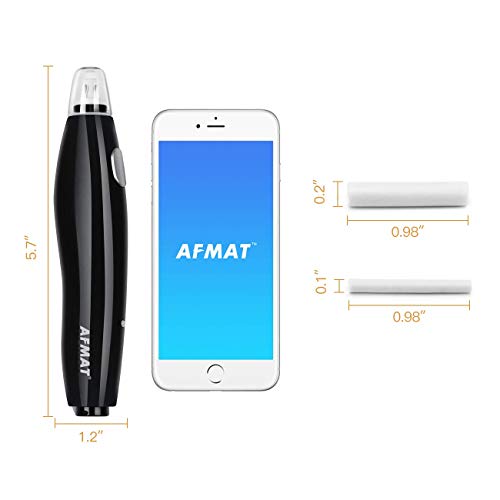 AFMAT Rechargeable Electric Eraser Kit for Artists, 2 Sizes, Black, Rubber, Eraser, Lightweight, Includes 140 Refills