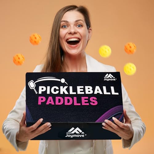 JOYMOVE Pickleball Paddles Set of 2, USAPA Approved Pickleball Paddle, Fiberglass Pickleball Set with Lightweight Pickleball Rackets, 4 Pickleballs and Pickleball Bag, Pickleball Gifts for Beginners