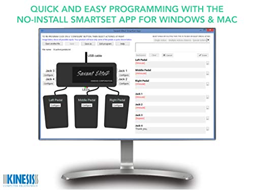 Kinesis Savant Elite2 Programmable USB Foot Switch (2 Port Control Module and Single Pedal)