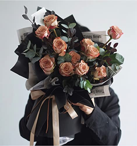 LWFyyds Korean solid color kraft paper roll, flower wrapping paper, bouquet material, gift wrapping paper - Dark Green