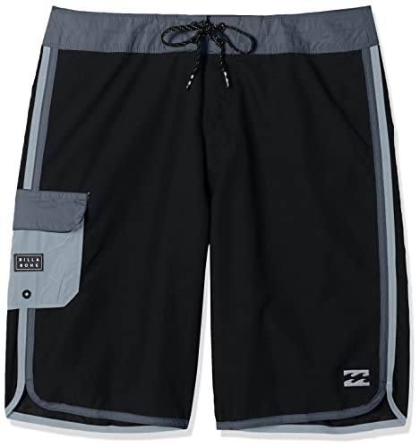 Billabong Men's Standard Classic Wave 21 INCH Outseam SURF Suede Solid Boardshort, Navy Heather, 28