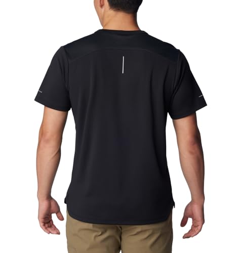 Columbia Men's Black Mesa Short Sleeve Crew, Black, X-Small