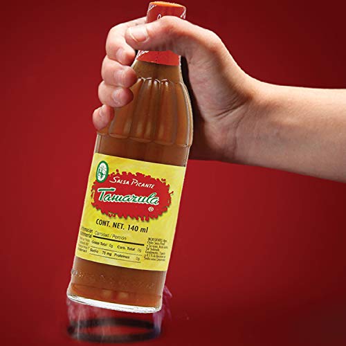 Tamazula Red Hot Sauce MexGrocer Salsa All Natural, Gluten Free & Vegan, Spice Mix Made From Red Peppers Perfect For Chips, Fast Foods, Lunch, Snacks or More 140 ml Pack of 5