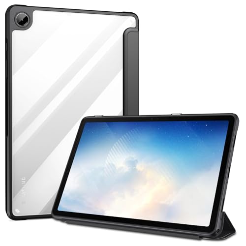E NET-CASE Case for Samsung Galaxy Tab A9+/A9 Plus 11 inch 2023 Clear Transparent Back Shell Cover for Samsung Galaxy Tab A9 Plus Tablet [SM-X210/X216/X218], Auto Wake/Sleep (Black)