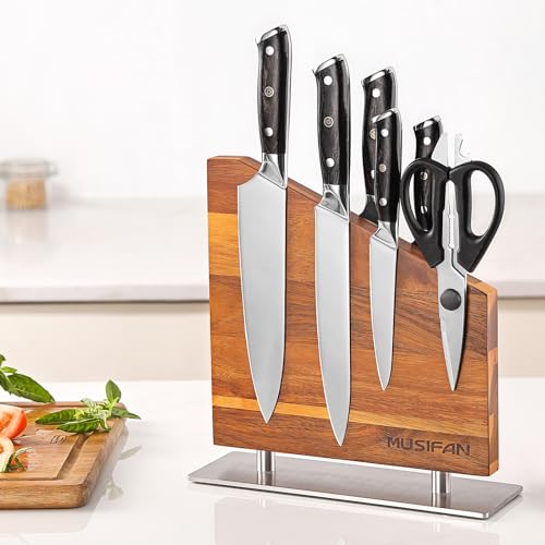 Magnetic Knife Block Without Knives,Magnetic Universal Stands with Strong Enhanced Magnets Strip Kitchen Storage Cutlery Large Organizer ，Knife Holder for Kitchen Organizer