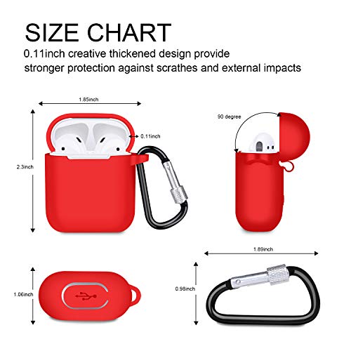 Airpods Pro Case,Apple Airpods pro Accessories Kits, [Front LED Visible] 2 Packs Airpods pro Silicone Case,Protective Silicone Cover Skin (Black+Green)