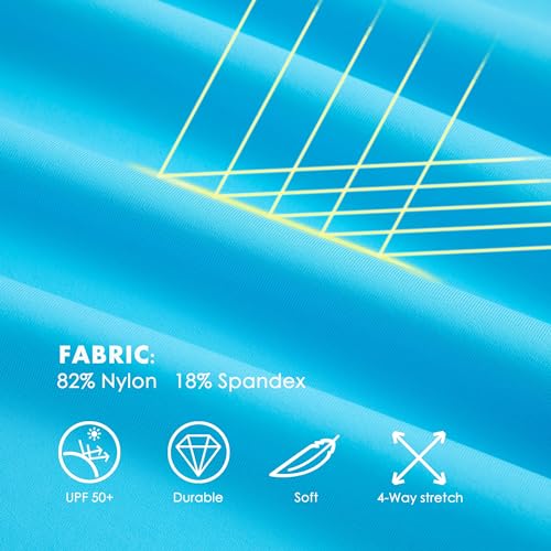 Willit Boys Rash Guard Swim Shirt Baby/Toddler Long Sleeve UPF 50+ Sun Protection SPF Quick Dry Shirt Blue 6-12 Months