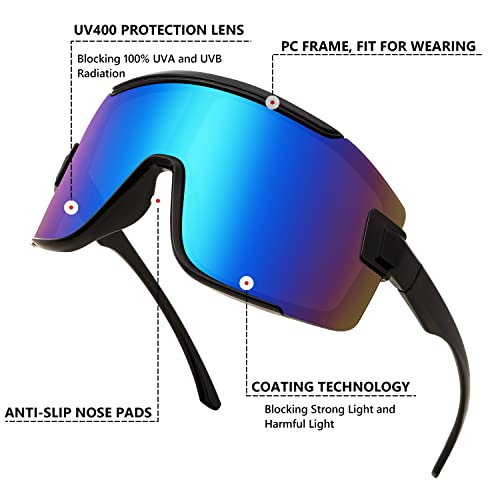 FEISEDY Cycling Glasses Men Women Sport Sunglasses 80s ski Goggles Driving Fishing Biking Sunglasses UV Protection B2944