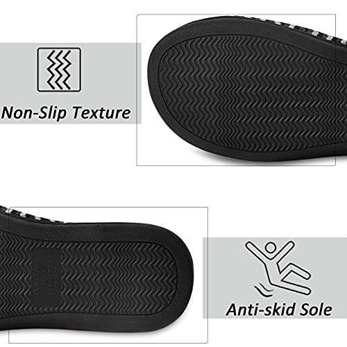 DL Women's Memory Foam Open Toe Slide Slippers with Cute Bow and Cozy Terry Lining, Slip-on House Shoes Spa Mules Sandals with Indoor Outdoor Rubber Sole