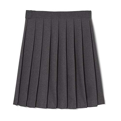 French Toast Girls ' Pleated Skirt, Heather Gray, 10.5 ,Plus Girls