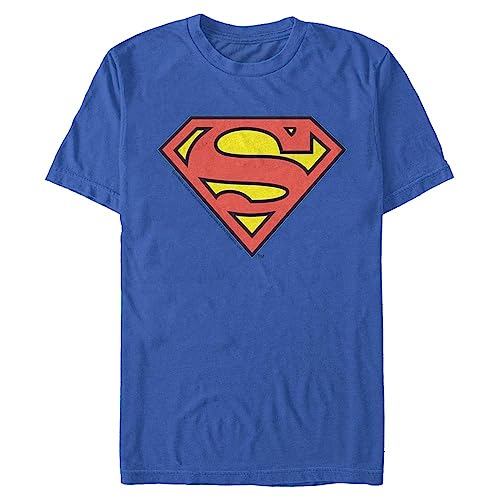 DC Comics Men's Superman Logo T-Shirt, Small, Royal